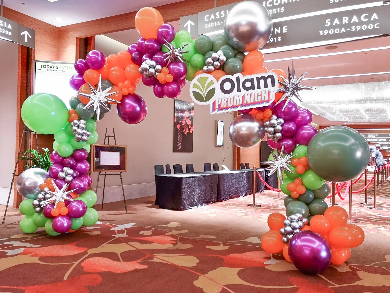 In-house event décor and styling built for a corporate dinner and dance by The Happier Event Company